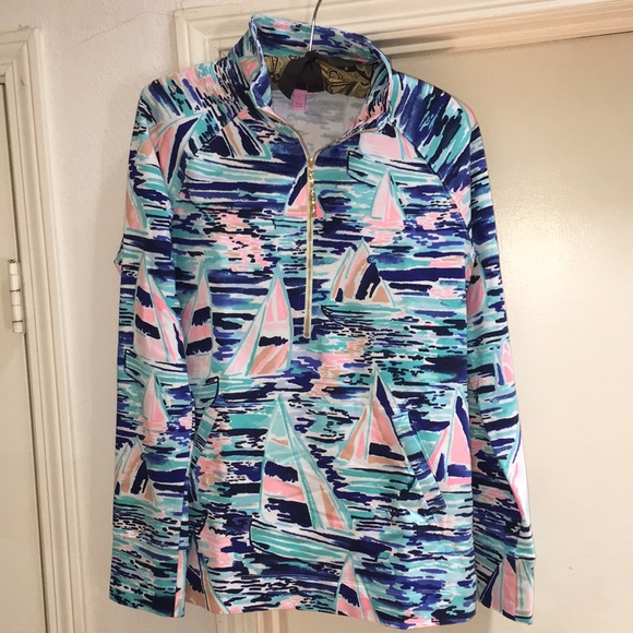 Lilly Pulitzer Sweaters - Lilly Pulitzer Pier Pressure Skipper Popover S